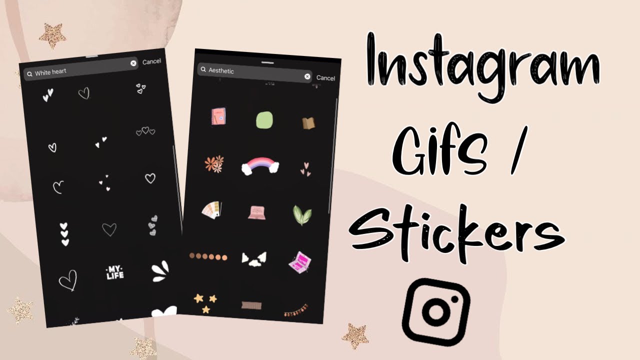 Instagram GIFS/STICKERS for Instagram Stories | Aesthetic GIFS for insta stories