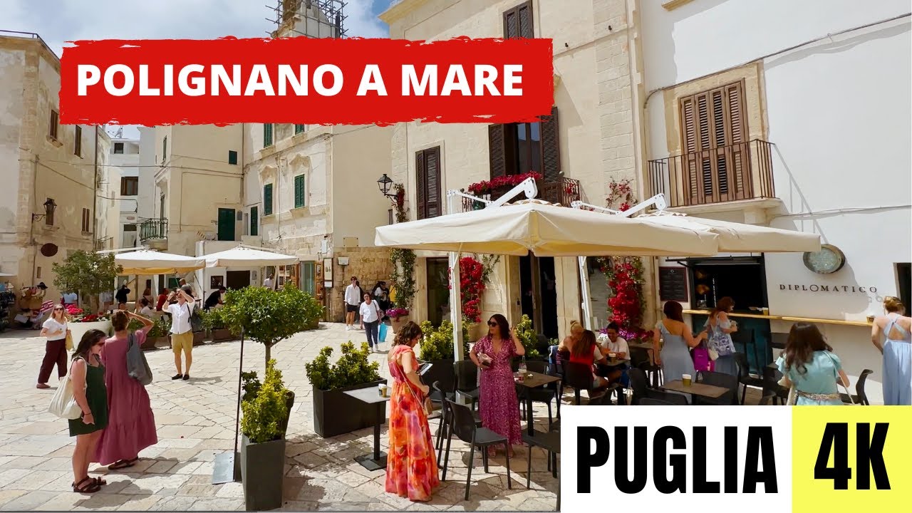 PUGLIA, ITALY 🇮🇹 [4K] Polignano a Mare — Walking Tour
