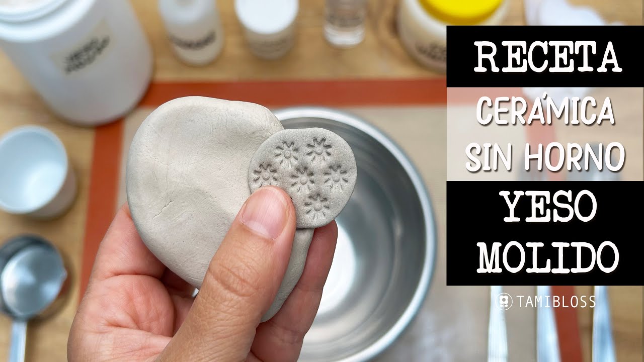 🥣😃 ✅ RECETA de CERAMICA SIN HORNO con YESO MOLIDO 😃 AIR DRY CLAY RECIPE