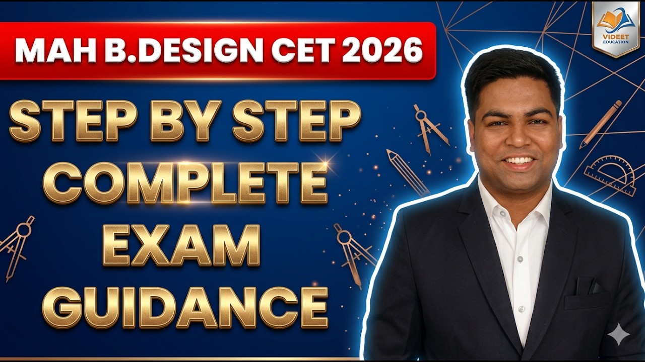 MAH B DESIGN CET EXAM 2026 I Step by step complete exam guidance.