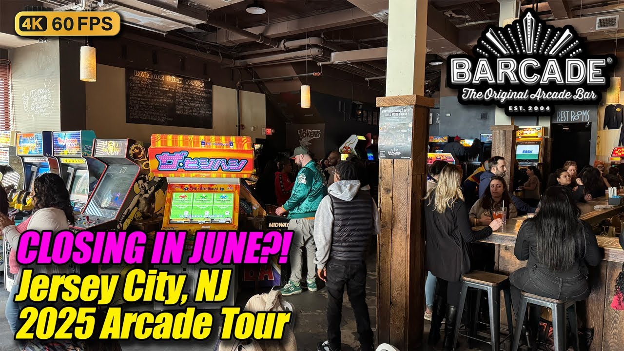 CLOSED FOREVER?! 😢 Barcade arcade tour (Jersey City NJ), new March 2025 full 4K walkthrough