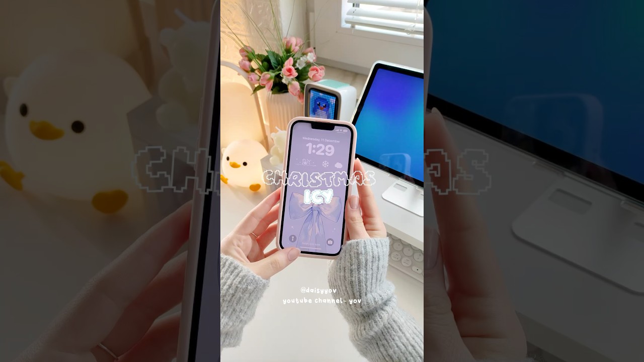CUSTOMIZE YOUR iPHONE & ANDROID PHONE with a CUSTOM CHRISTMAS ICY THEME ❄️ HOLIDAY CUSTOMIZATION 🎄