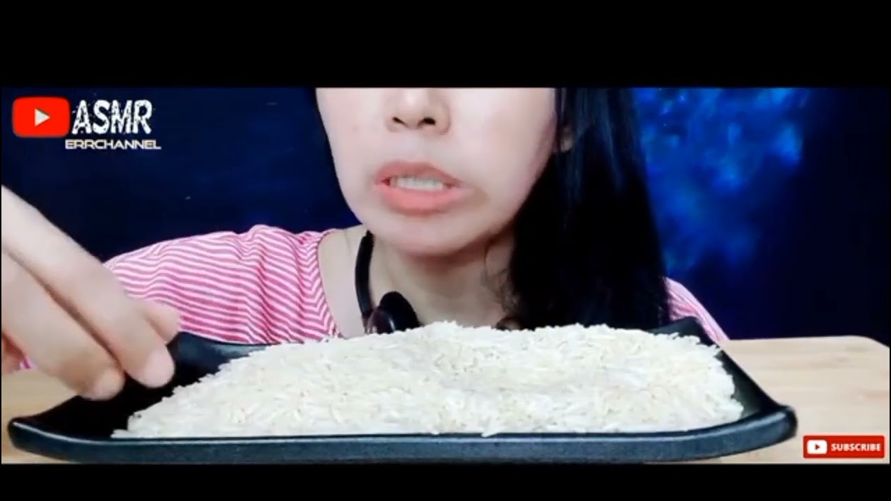 ASMR RAW RICE EATING||KOMPILASI MAKAN BERAS INDIA GATE#compliation