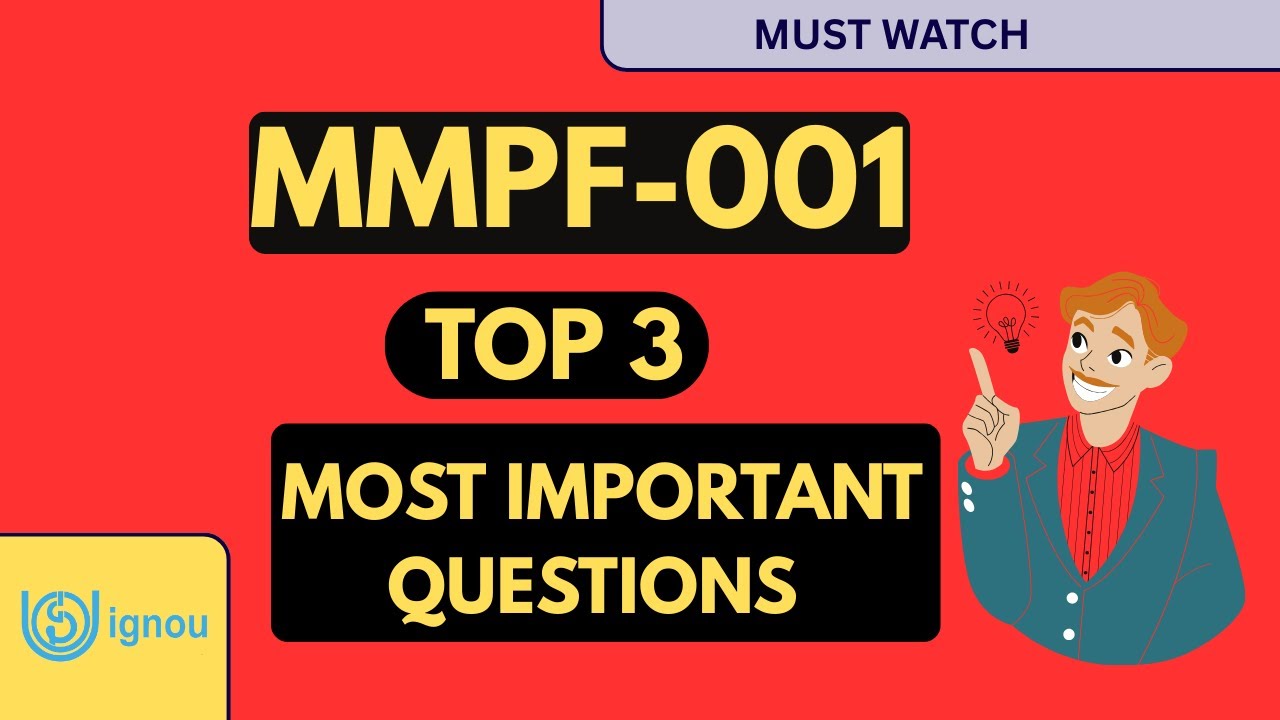 MMPF-001 🔥 TOP 3 MOST IMPORTANT QUESTIONS | IGNOU MBA TEE | HINDI