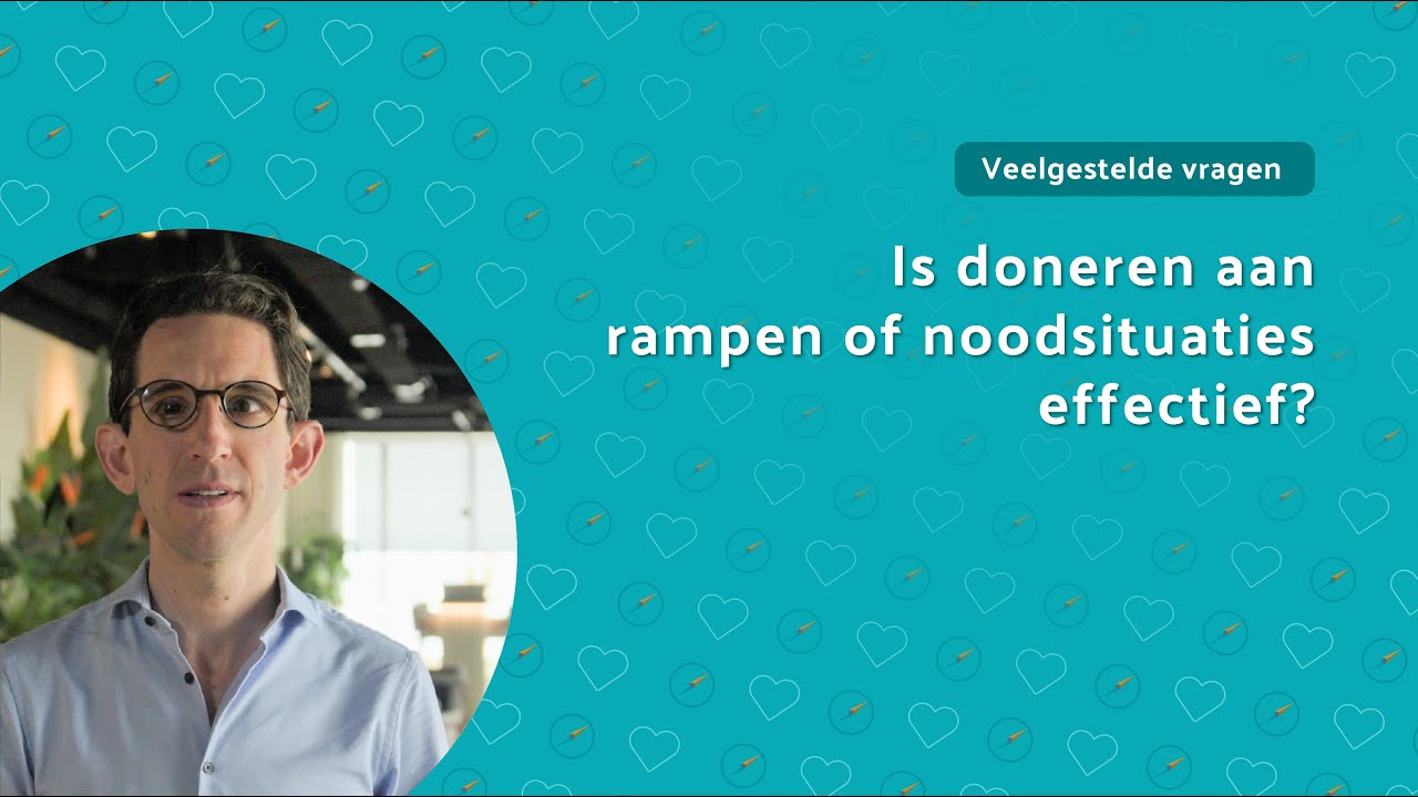 18. Is doneren aan rampen of noodsituaties effectief?