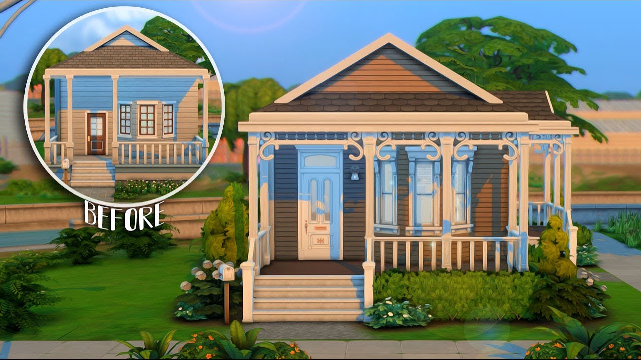 I renovated this STARTER home 🏡...(Sims 4 Speed Build)