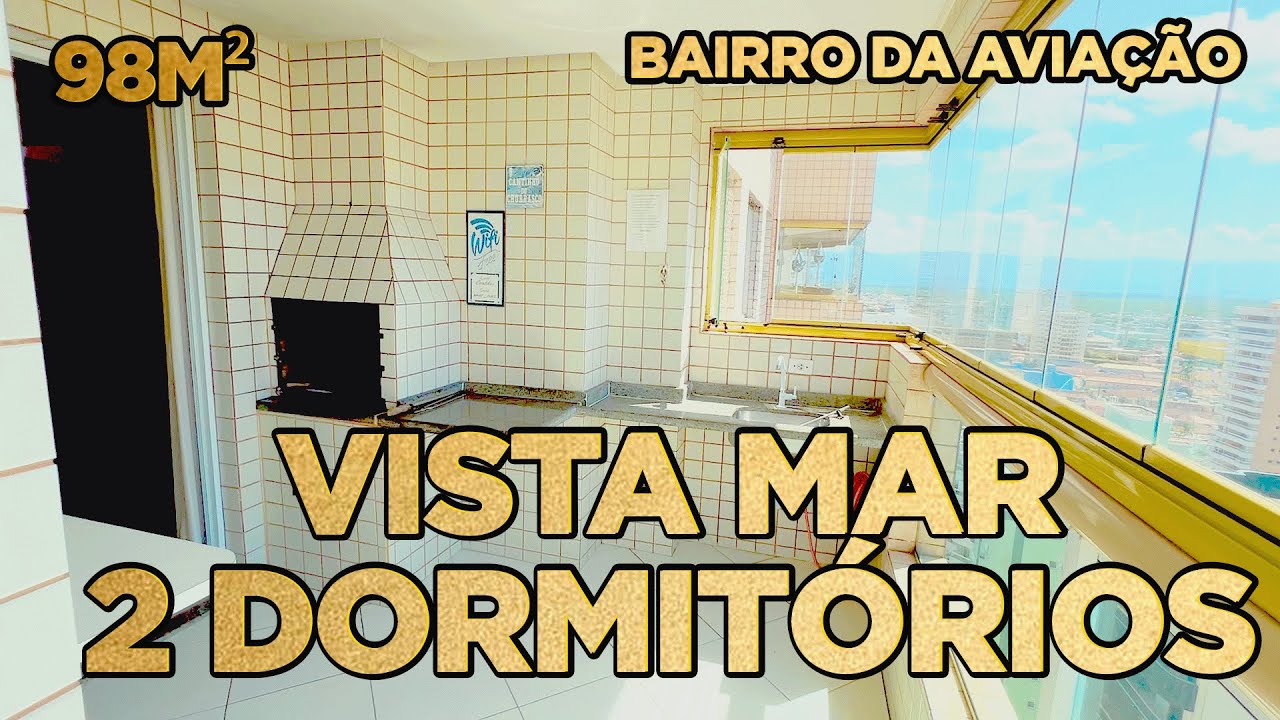 APARTAMENTO VISTA MAR À VENDA COM 2 DORMITÓRIOS  - AVIAÇÃO, PRAIA GRANDE