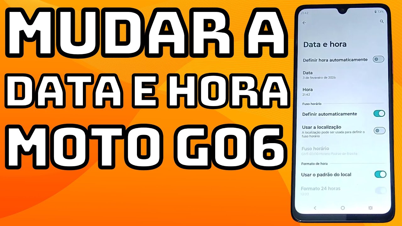 COMO MUDAR A DATA E HORA DO CELULAR MOTOROLA MOTO G06