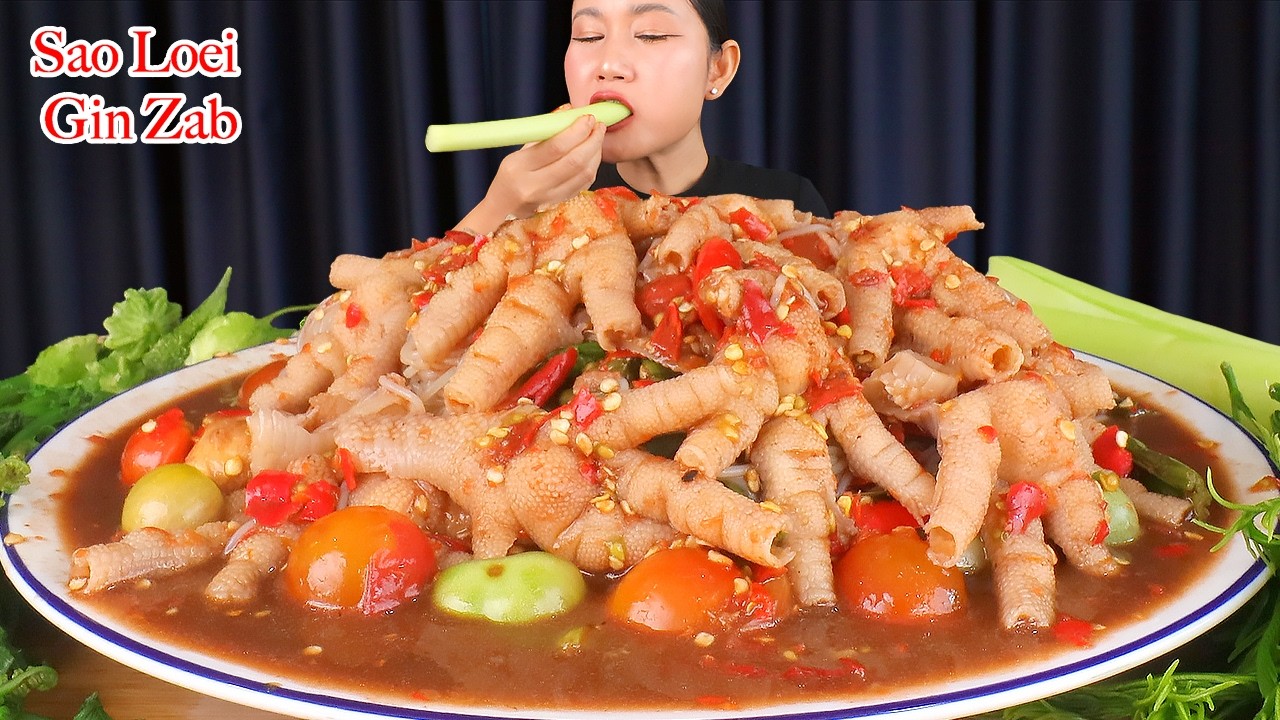 กินตำซั่วเล็บมือนางเผ็ดๆ‼️ขนมจีนเหนียวนุ่ม ชะอม ผักกูด มะระขี้นกแซ่บๆจ้า