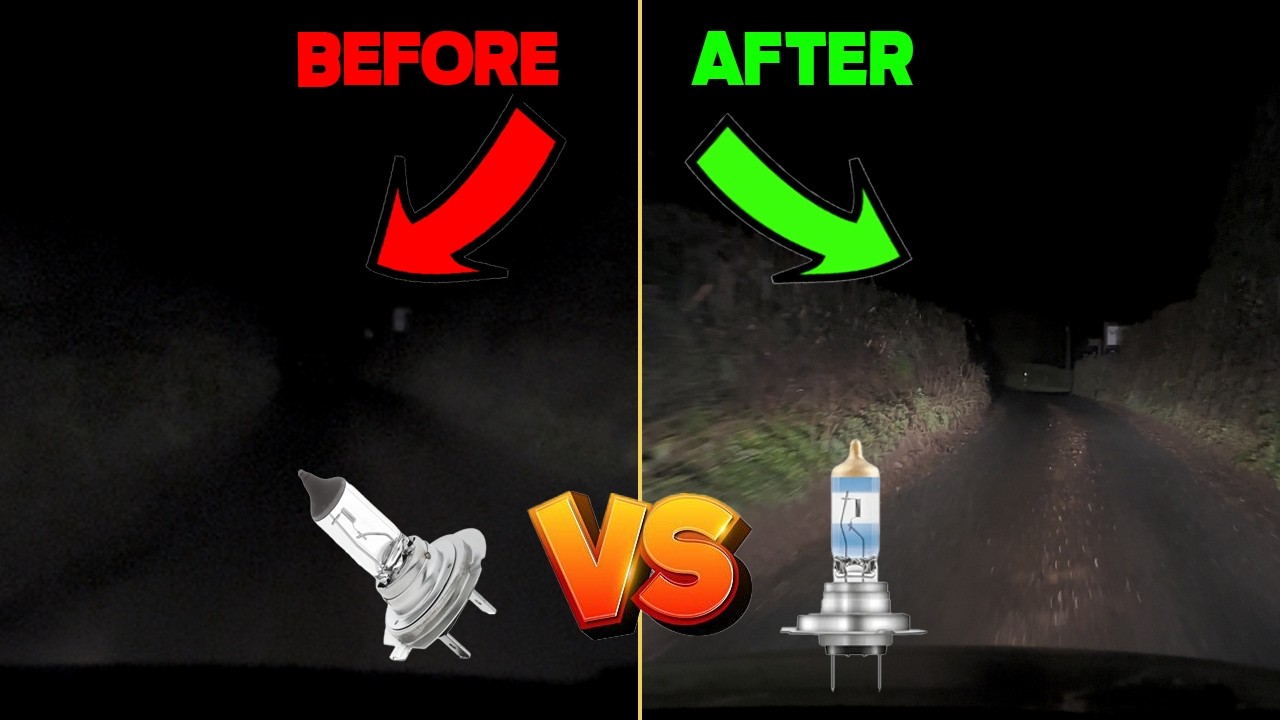 Standard Halogen vs OSRAM Night Breaker | MG TF Headlight Upgrade Comparison