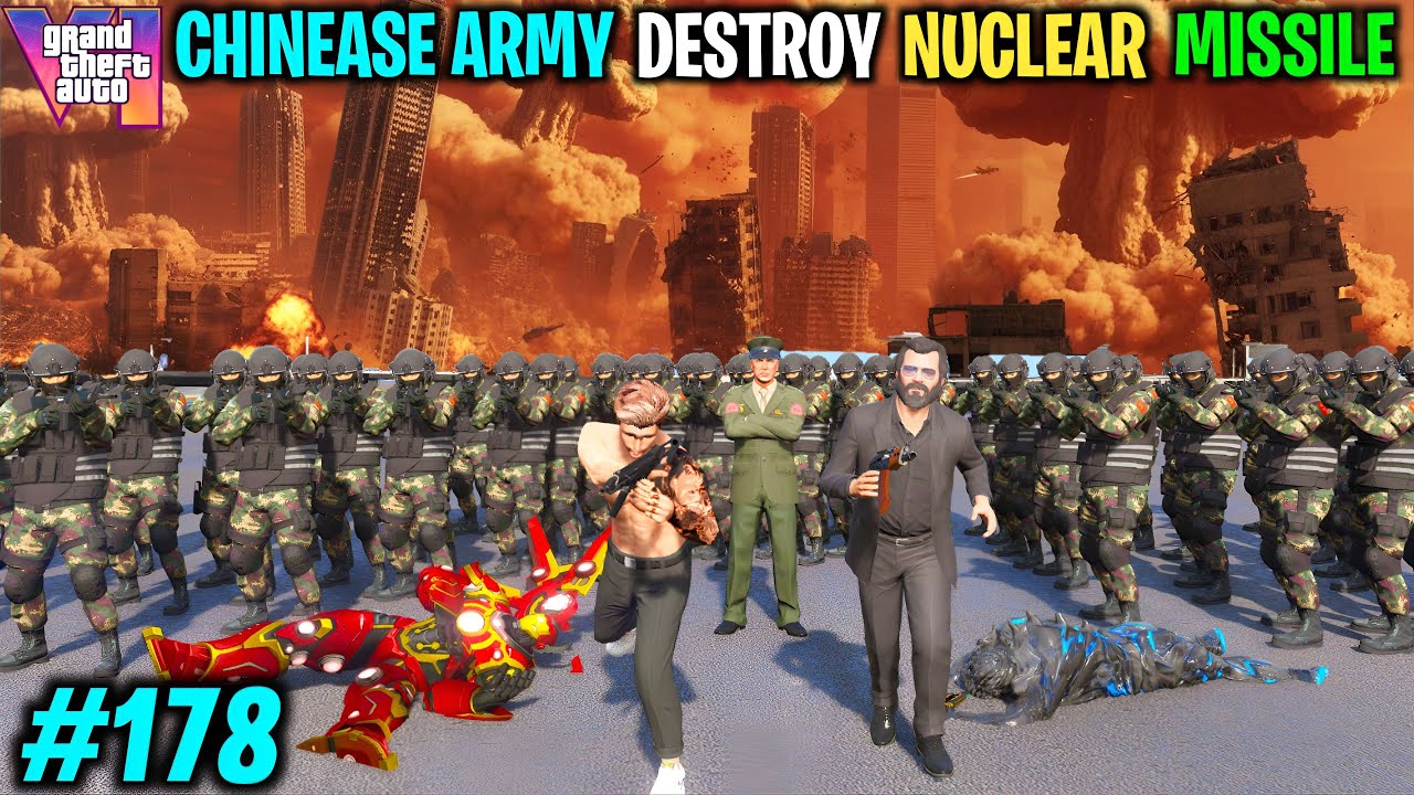 CHINEASE ARMY MOST DANGEROUS ATTACK ON MICHAEL SECURITY| GTA V GAMEPLAY #178