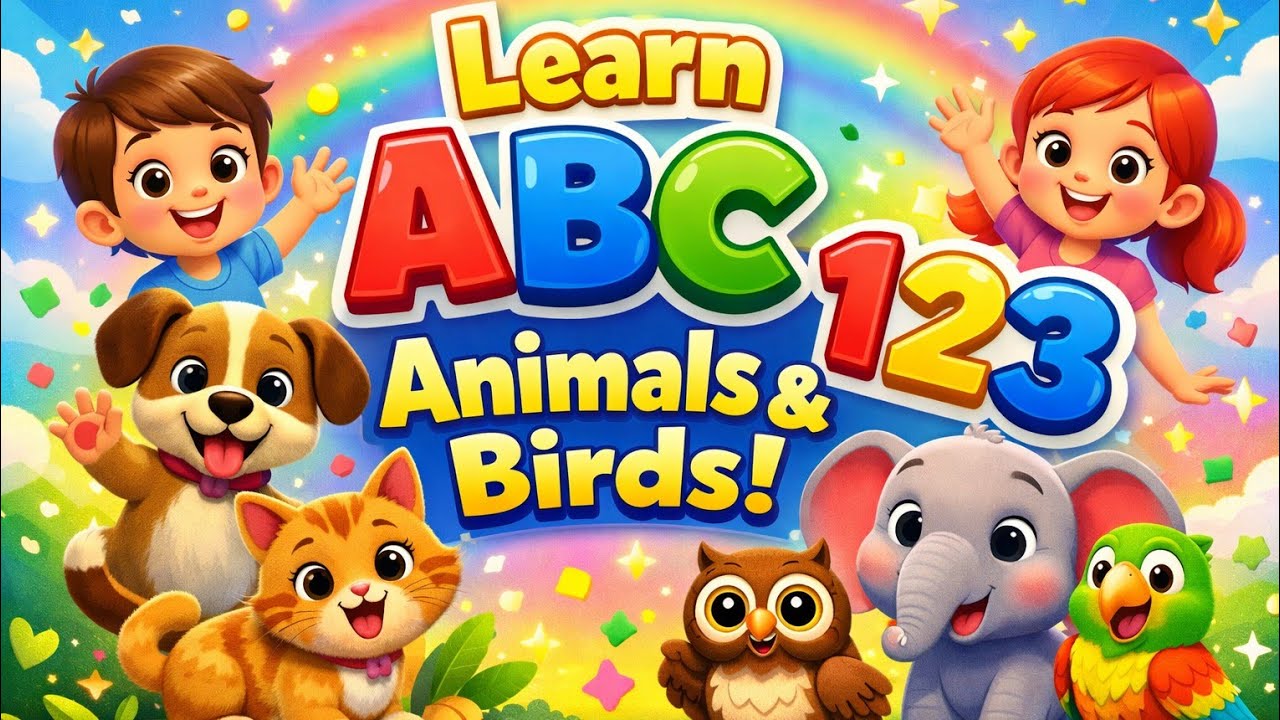 ABCD, 123 Number, Wild Animal, Flower's Names | kids nursery rhymes | preschool video for toddlers 