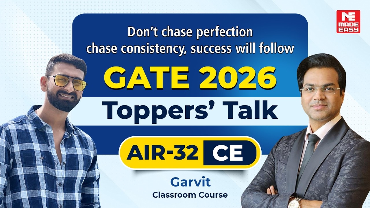 GATE 2026 AIR 32 Strategy | Garvit Pratap Singh  | MADE EASY Topper Talk!