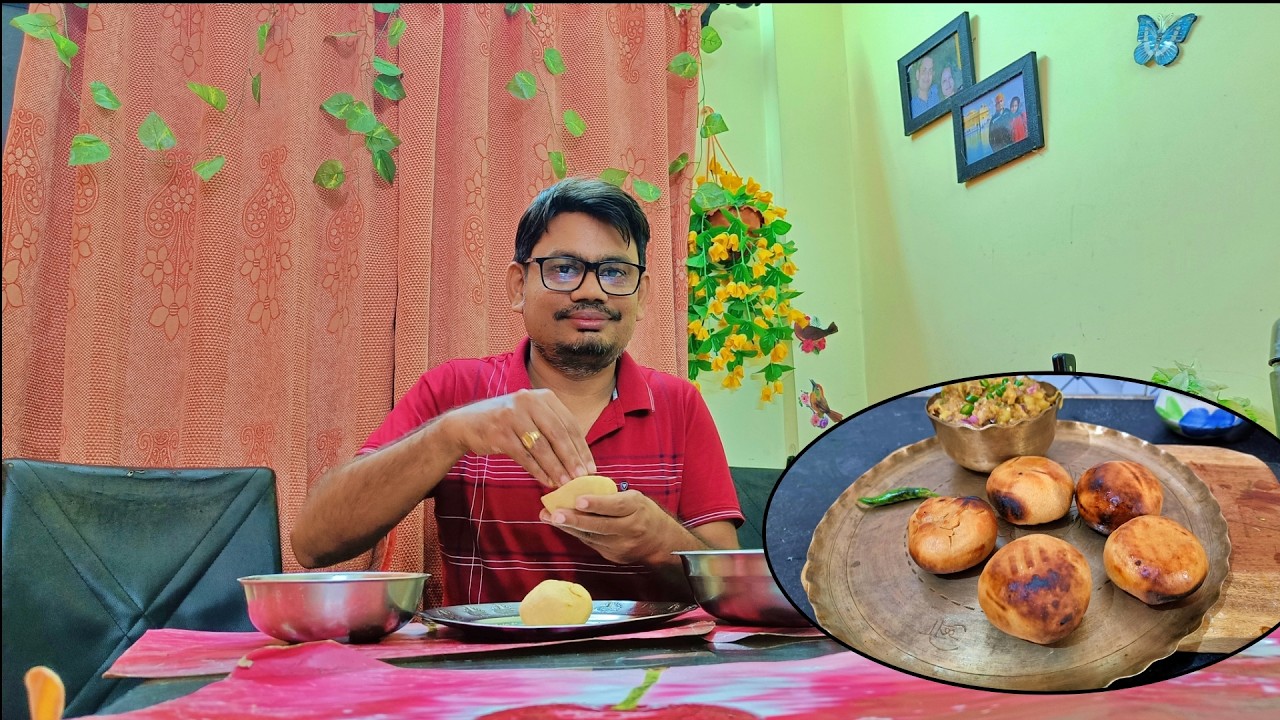 আজ রান্নাঘর হাফ ঝাড়খণ্ডীবাবুর দখলে | Litti chokha recipe at home | Litti chokha recipe in air fryer 