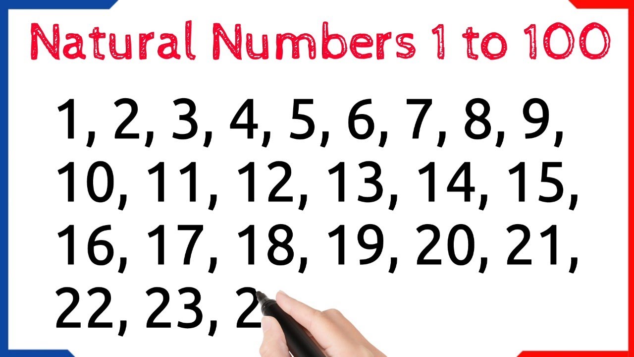 Natural Numbers Between 1 and 100 || Natural Numbers 1 to 100 || 1 to 100 natural Numbers