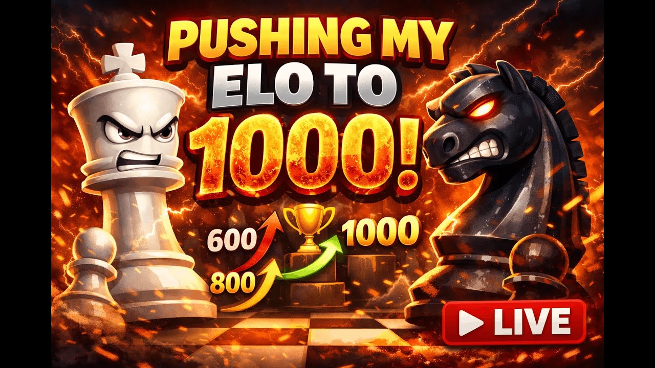Pushing Towards 1000 elo in Blitz // Chess.com