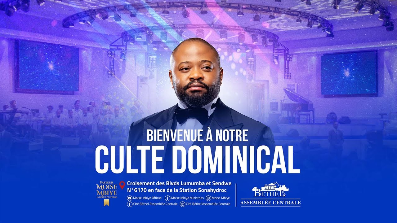 BIENVENUE A NOTRE DUEXIEME CULTE DOMINICAL / DIM 09.11.2025 / AVEC LE PASTEUR MOISE MBIYE