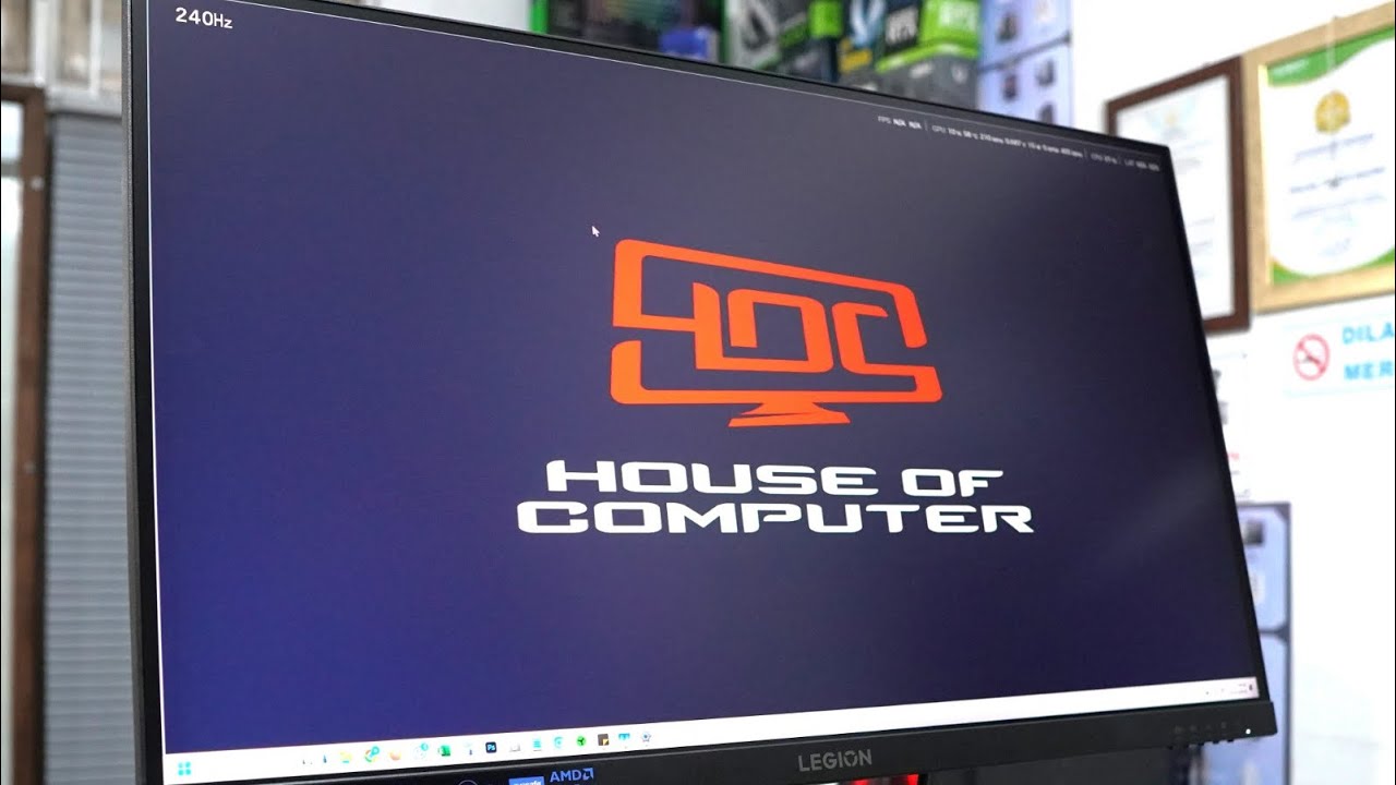 UNBOXING & REVIEW MONITOR GAMING LENOVO LEGION 27Q-10 240HZ 2560 x 1440 QHD 2K 27 INCH AMD FREESYNC