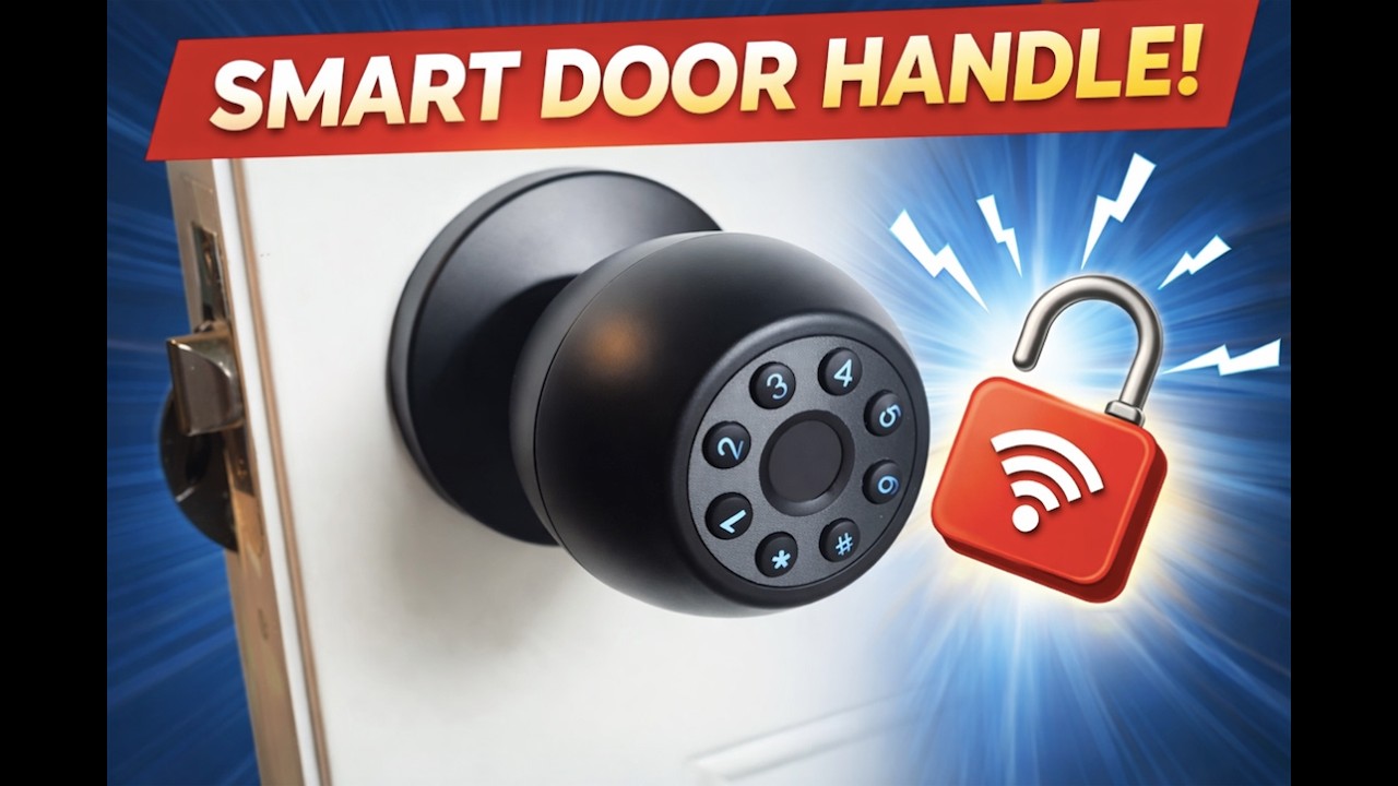 Smart Fingerprint Door Knob with Keypad, Fingerprint Door Lock, Keyless Entry Door Lock, Biometric
