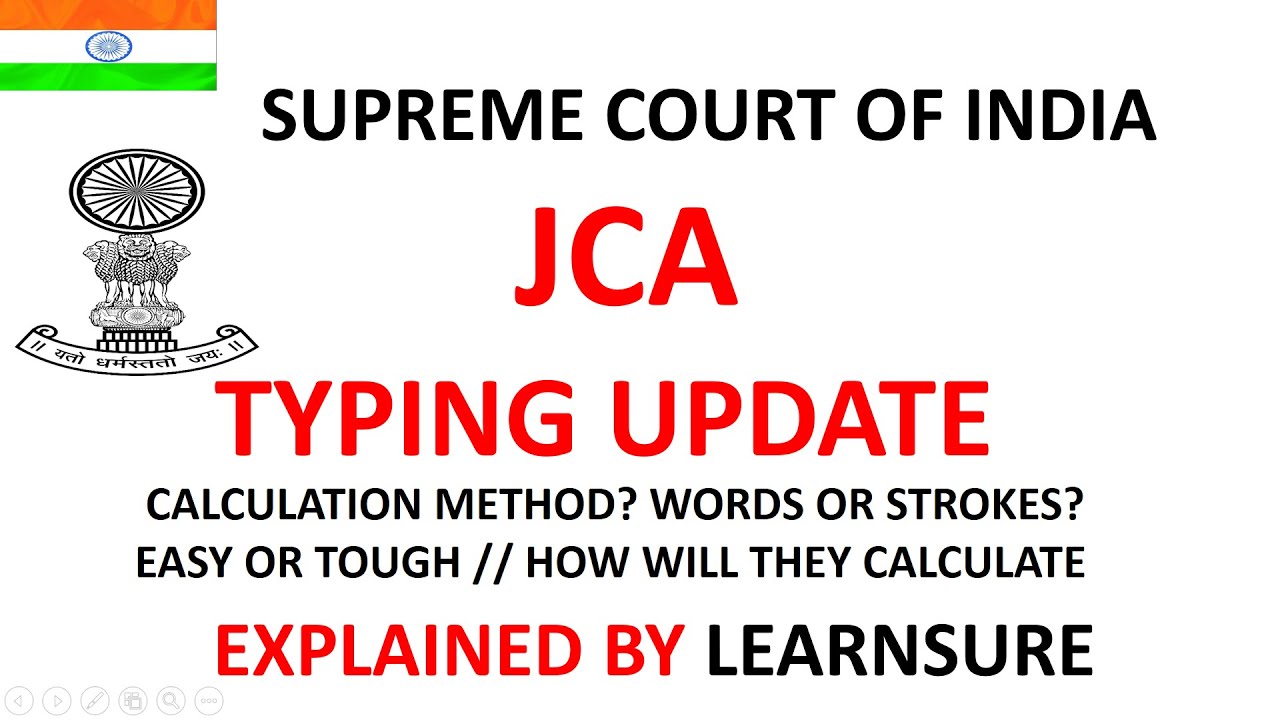 JCA TYPING TEST FOR SUPREME COURT / LEARNSURE TYPING// SUPREME COURT // LEARNSURE TYPING