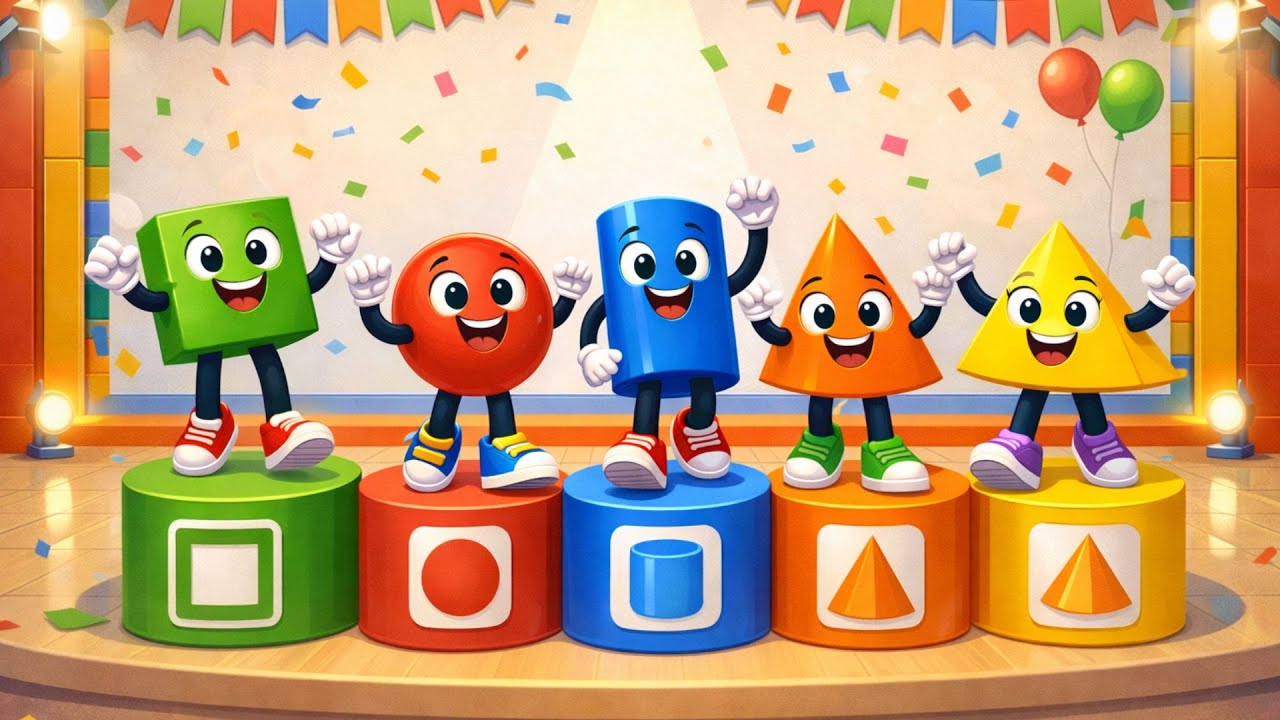 📐🎶 CUERPOS GEOMÉTRICOS | CANCIÓN INFANTIL EDUCATIVA PARA NIÑOS