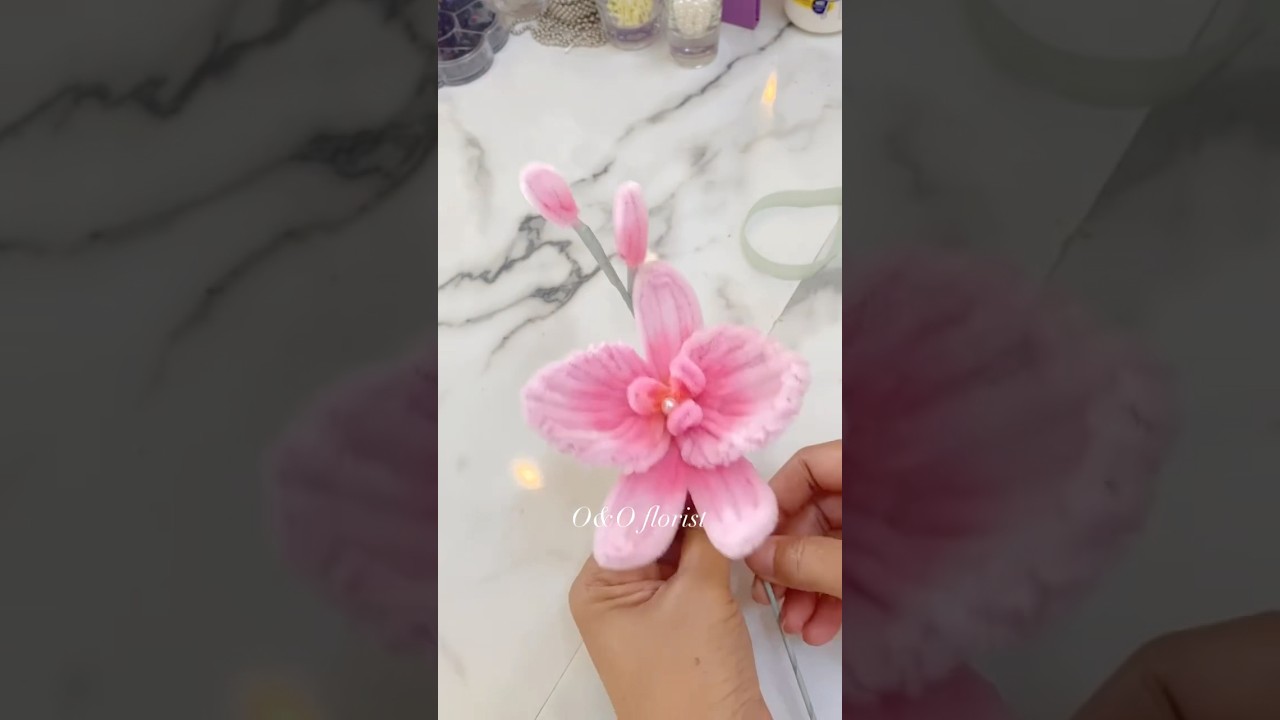 Diy orchid craft pipe cleaner