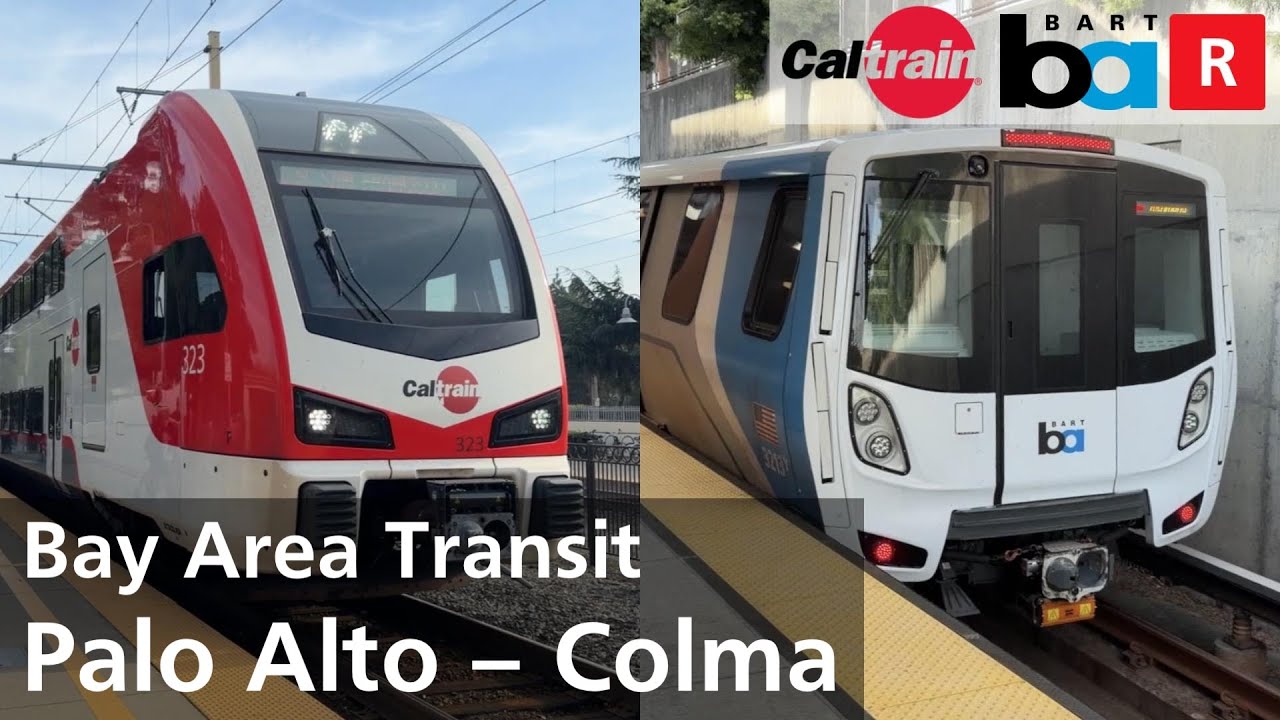 Bay Area Transit Ride: Palo Alto (Caltrain) to Colma (BART)