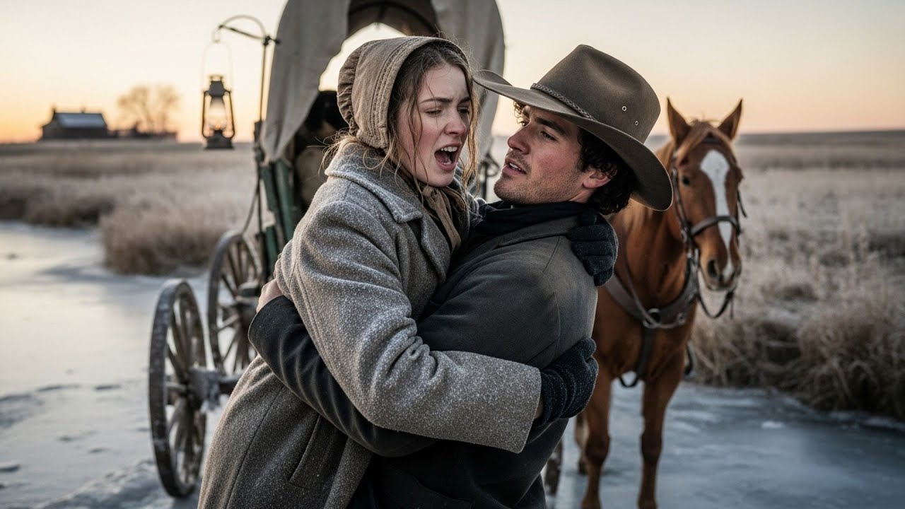 She Was Stuck At The Crossing In The Cold, A Cowboy Helped Her And Said 