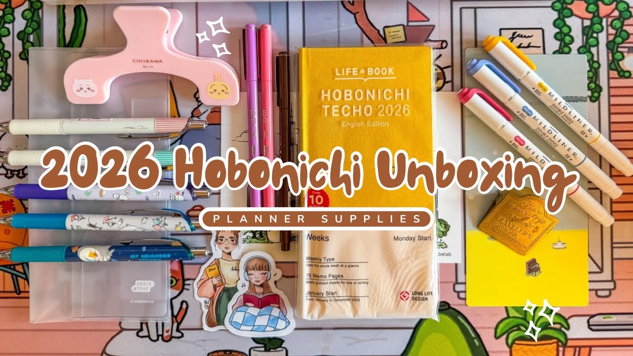 РАСПАКОВКА канцелярских принадлежностей для планировщика Hobonichi Weeks 2026!!!