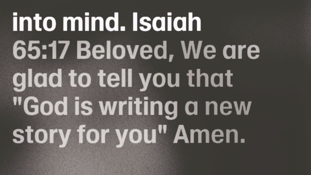 BIBLE VERSE: Isaiah 67:17 