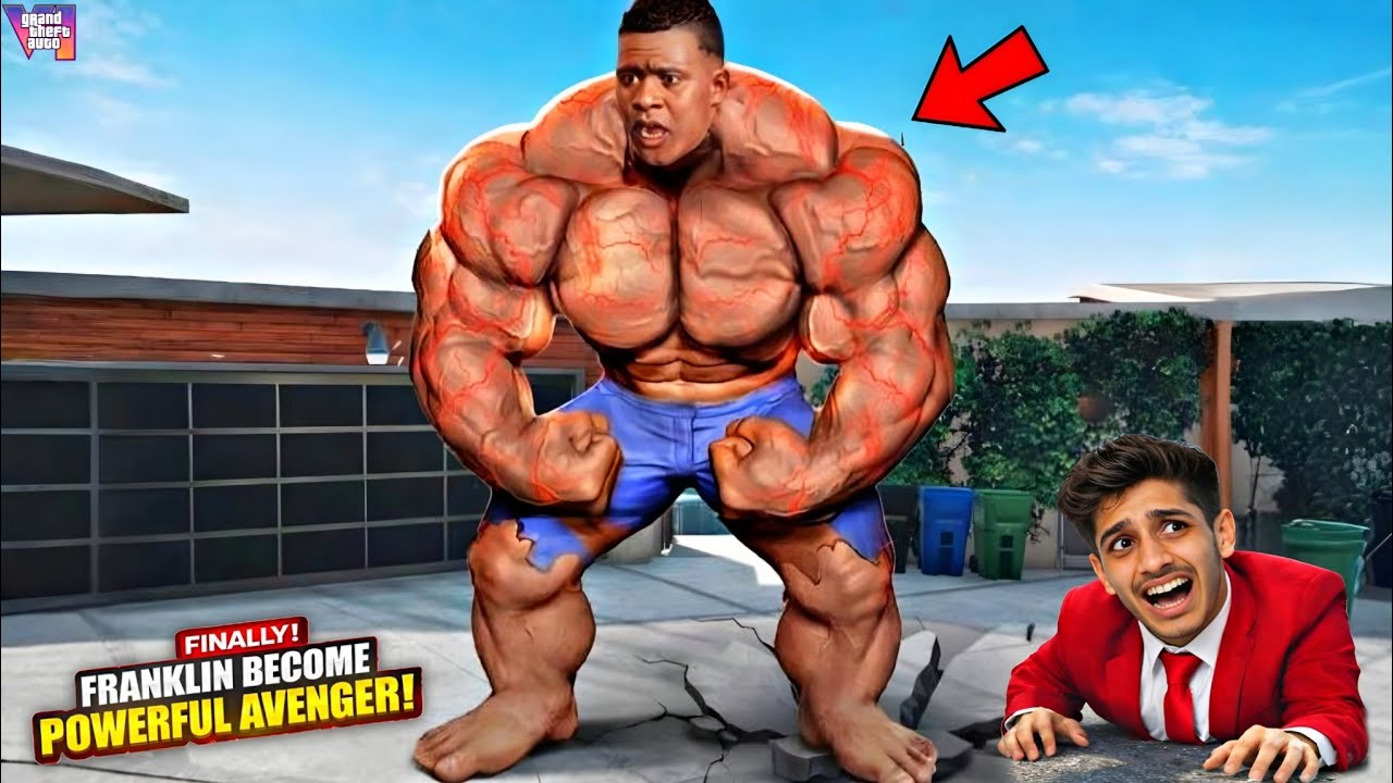 Franklin Become Strongest Man Ever To Fight Police in GTA 5!🔥(GTA 5 mods)