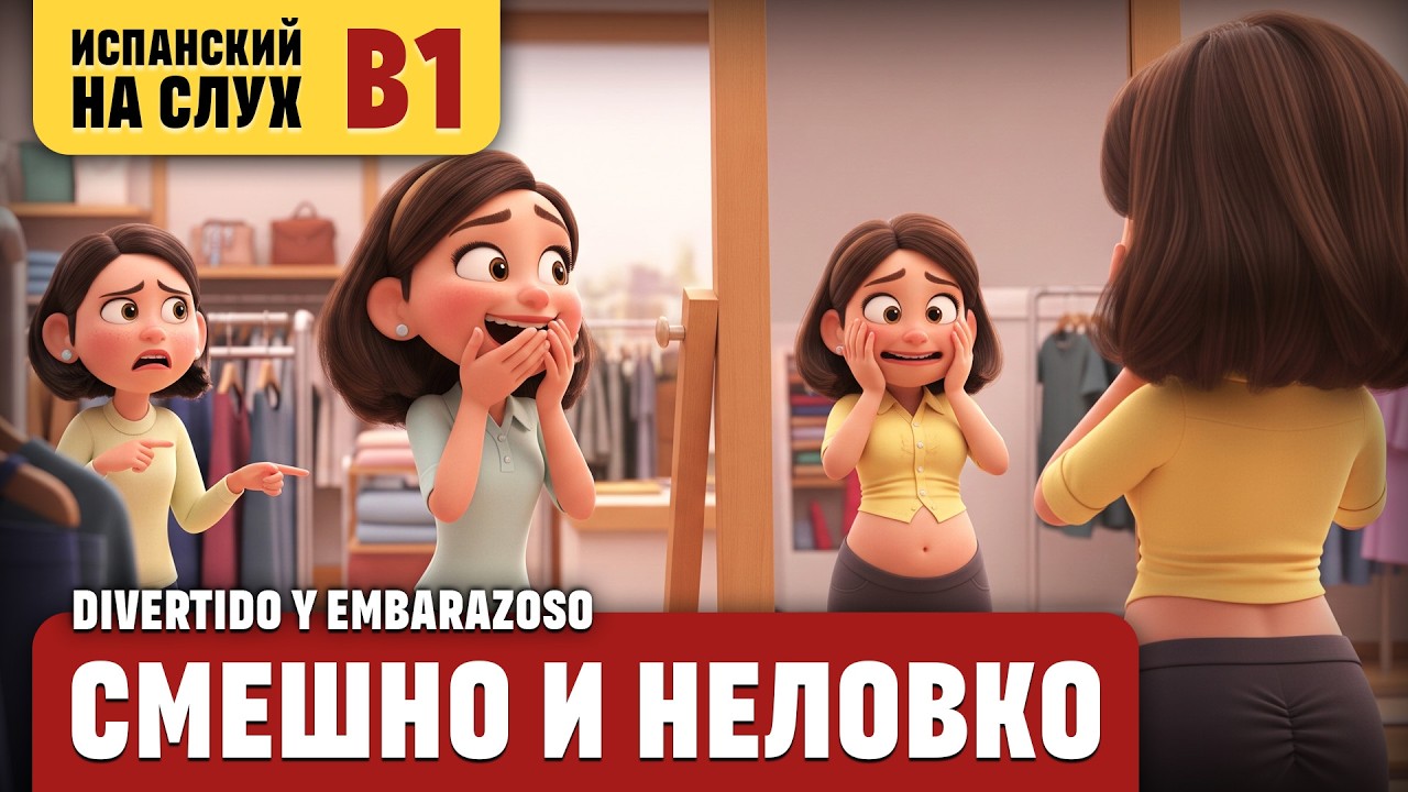 Смешно и неловко. Весёлый рассказ (уровень B1). Испанский на слух.