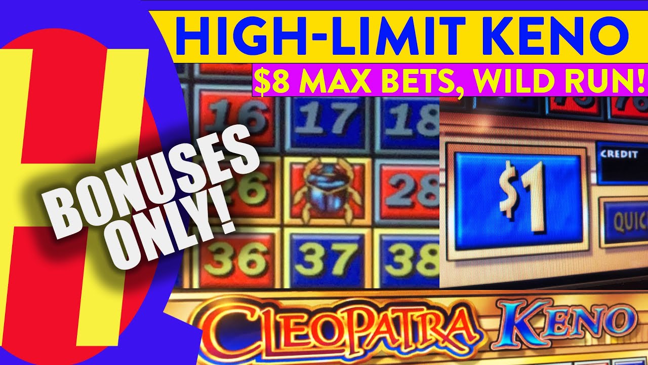 HIGH LIMIT Cleopatra KENO/Bonuses Only!/Wild ride!! #KENONATION