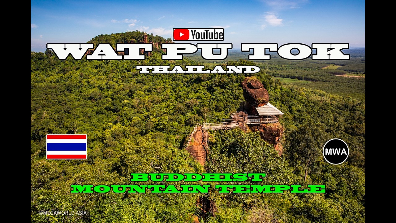 WAT PHU TOK: Exploring a Temple on Top of a Giant Rock!