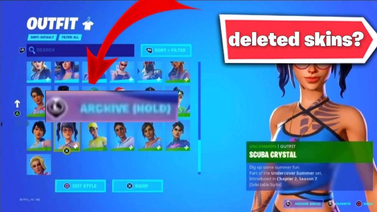 (How To Archive Skins/ How to delete skins in Fortnite)