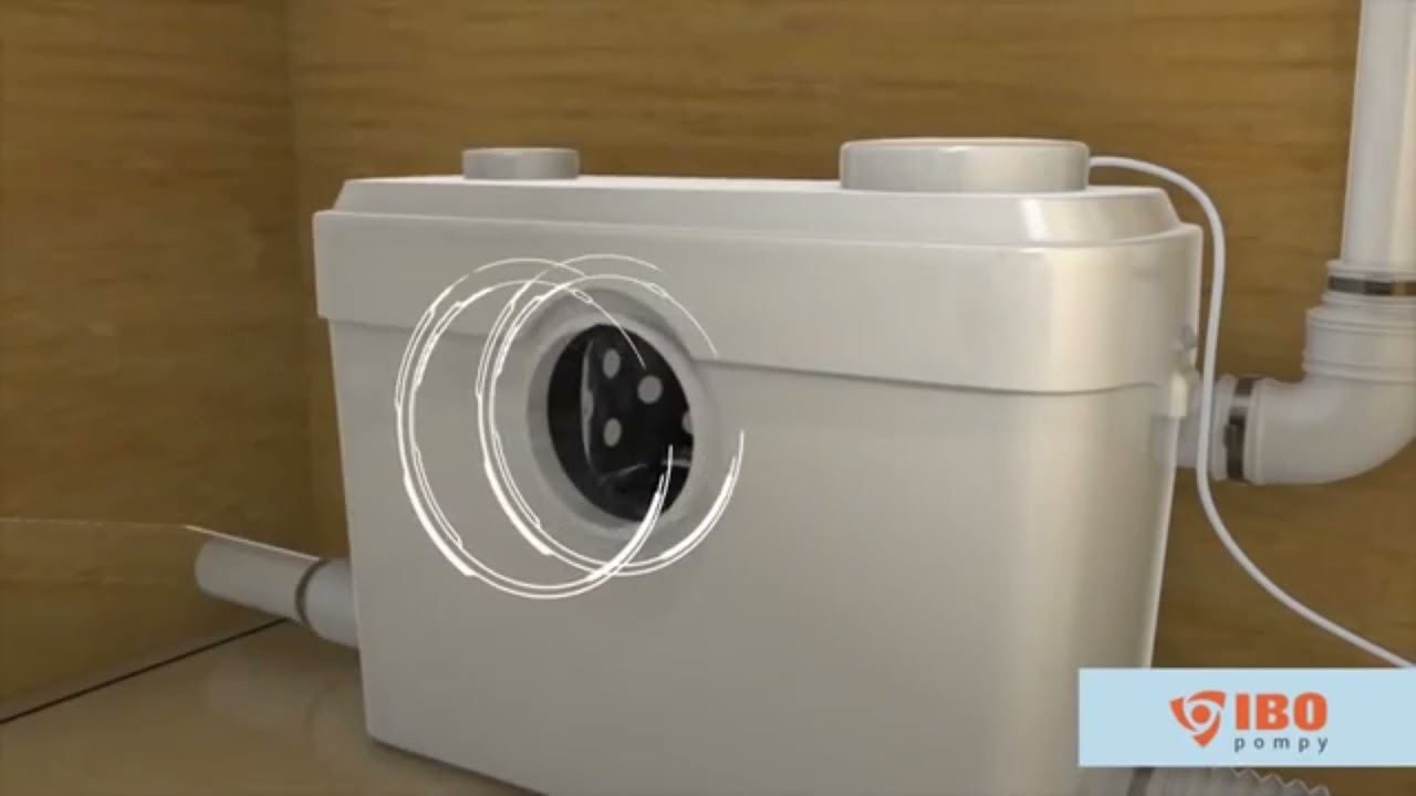 POMPA PENTRU DESEURI MENAJERE CU TOCATOR, IBO SANIBO 5 PENTRU WC, DEMISOL, SUBSOL