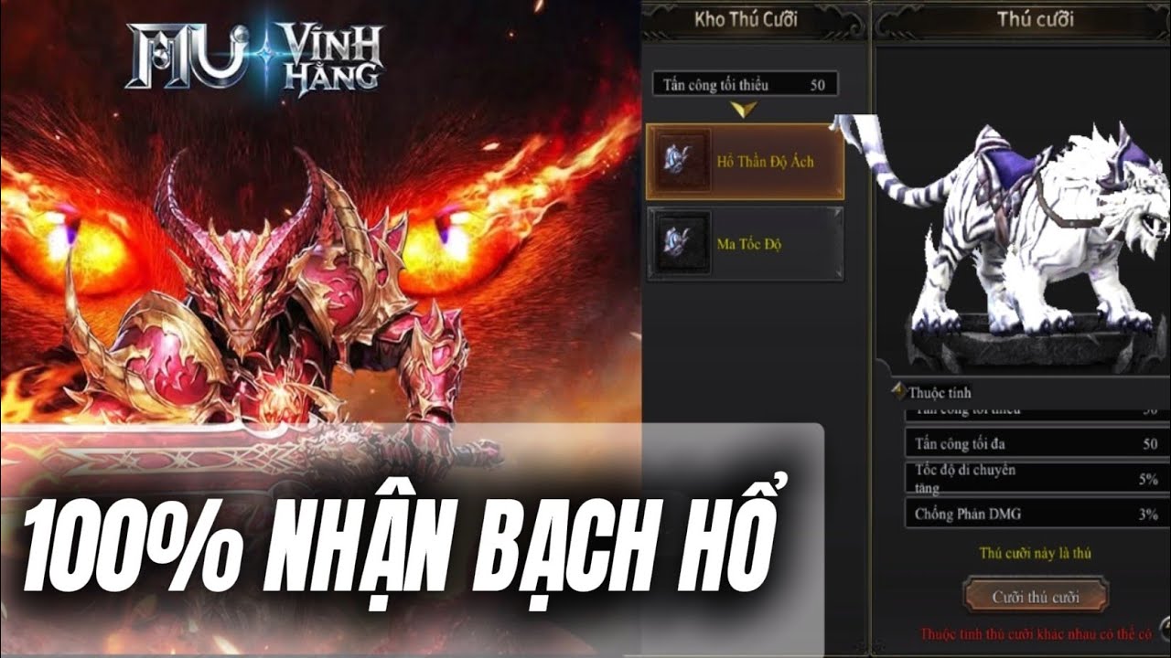 👑 MU VĨNH HẰNG : Ngày 7 | 100% NHẬN THÚ CƯỠI BẠCH HỔ FREE CHO CÀY CHAY ( CHUYỂN SINH 2 )