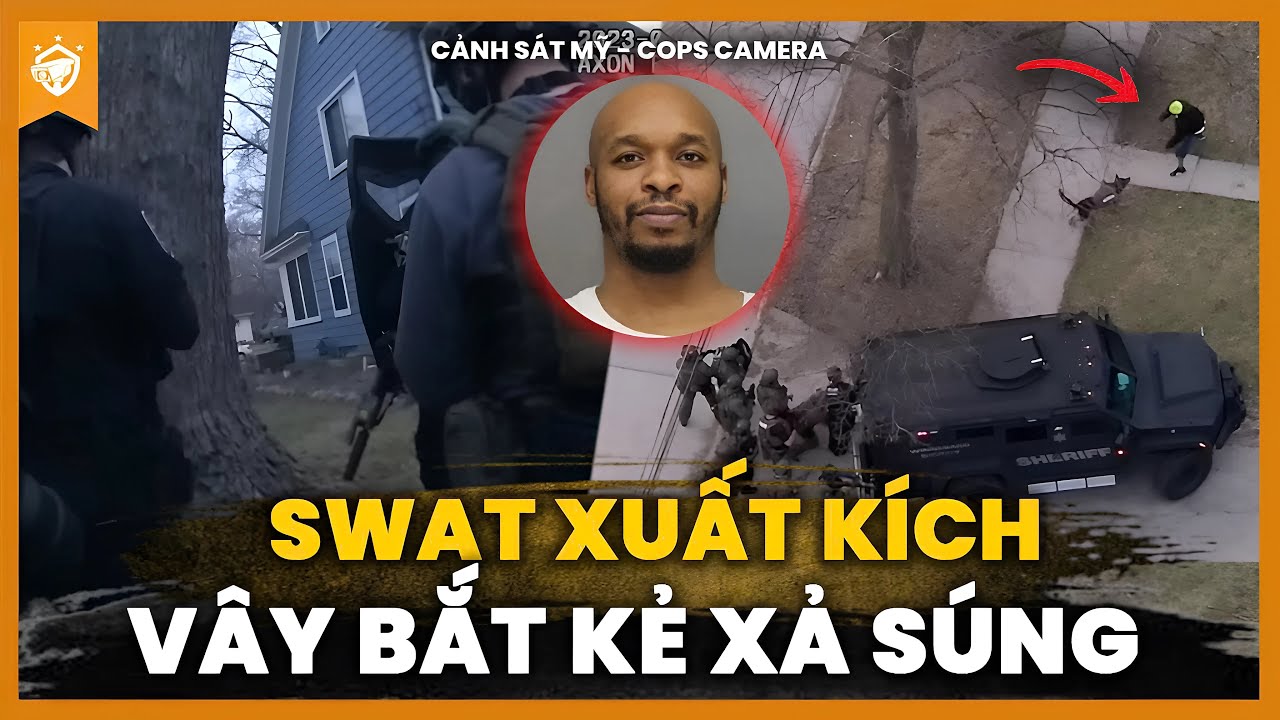 Cảnh Sát Mỹ Điều Động SWAT Bao Vây Kẻ Hoang Tưởng Cầm AR 15 Cố Thủ Trong Nhà