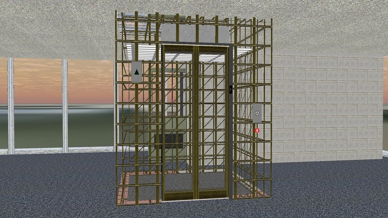 Skyscrapersim , Simple - Double Decker - Glass Lift