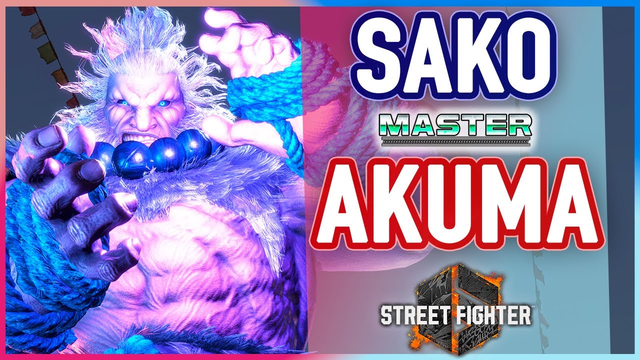 SF6 🔥 SAKO + AKUMA! Already at Master Rank! 🔥 SF6 High Level Gameplay