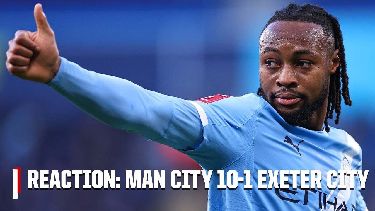 &lsquo;SO MANY GOOD GOALS!&rsquo; 😍 Manchester City THRASH Exeter City 10-1! REACTION! | ESPN FC
