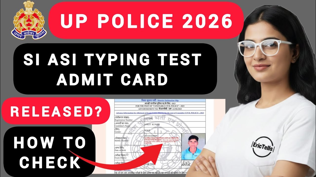 up police si asi typing admit card 2026 | up police si asi typing test hall ticket 2026