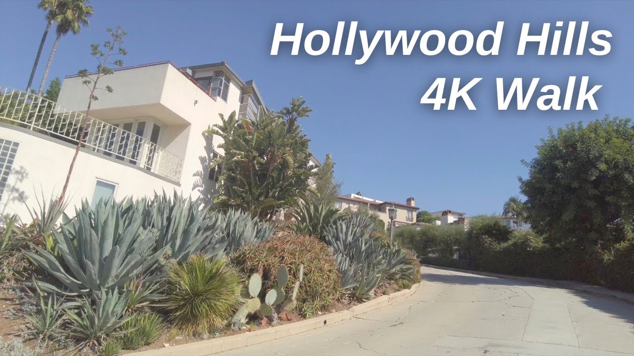 Quiet HOLLYWOOD HILLS Walk | CHARM of Old Hollywood Neighborhood Homes | Eclectic L.A. House Styles