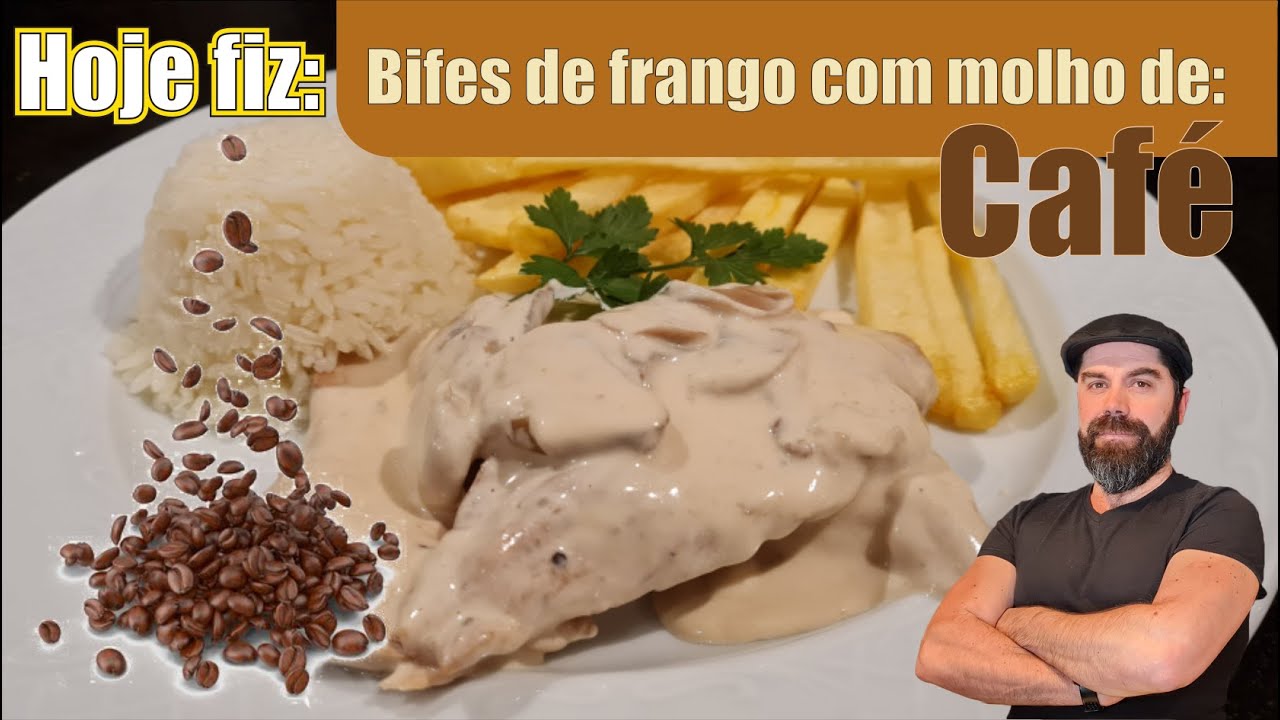 Bifes de frango com molho de café