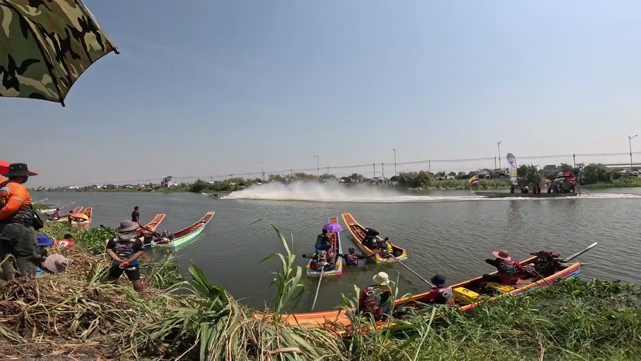 การแข่งขันเรือซิ่ง ที่คลองส่งน้ำสุวรรณภูมิ จ.สมุทรปราการ 02/02/2568