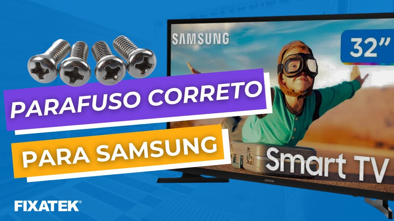 Como Instalar Suporte TV Samsung UN32J4290AG -  Parafuso CORRETO P/ Tv Samsung J4290 32J4290 FIXATEK