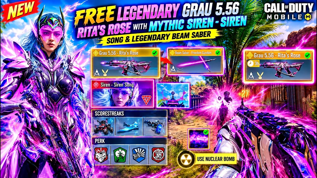 *New* FREE Legendary Grau 5.56 - Rita&rsquo;s Rose looks stunning with Mythic Siren to demolish all in SND