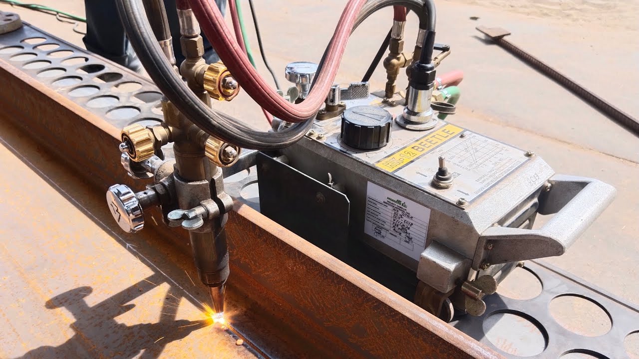Cutting beam using gas cutting machine automatic 