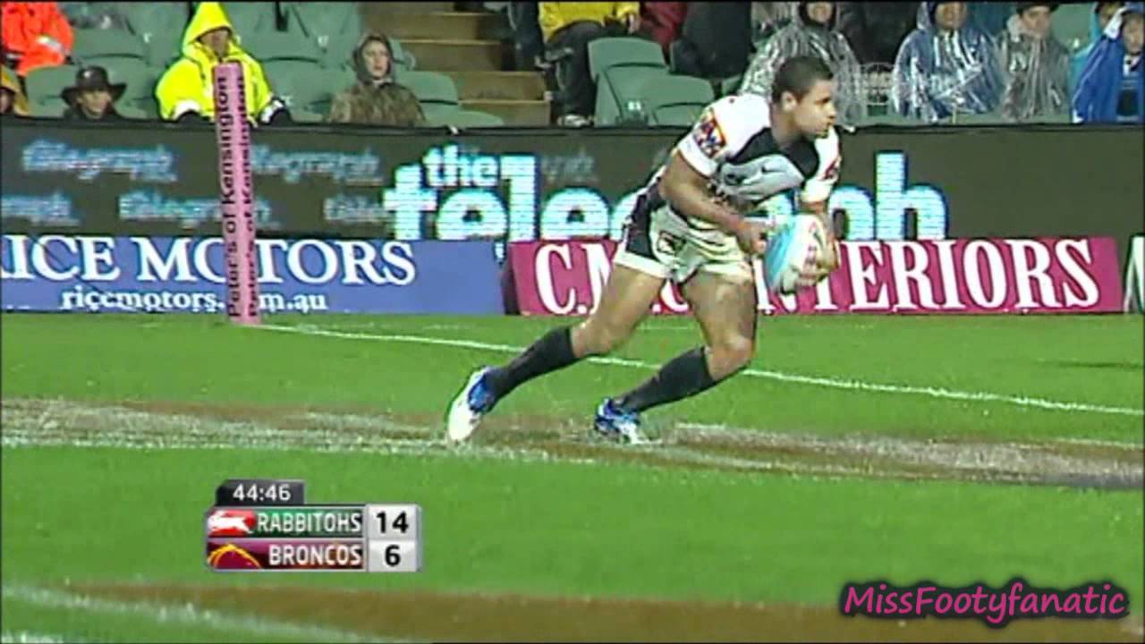 Brisbane Broncos v Rabbitohs - crazy wet weather footy!!!