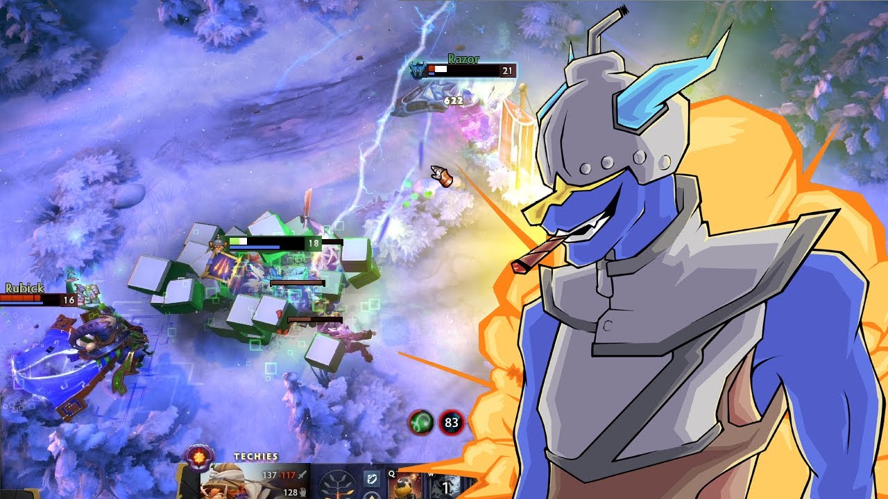 Axe and Techies do some stuff I guess Dota 2 Gameplay